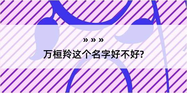 万桓羚这个名字好不好?