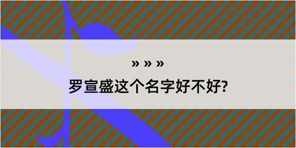 罗宣盛这个名字好不好?