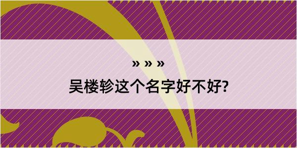 吴楼轸这个名字好不好?