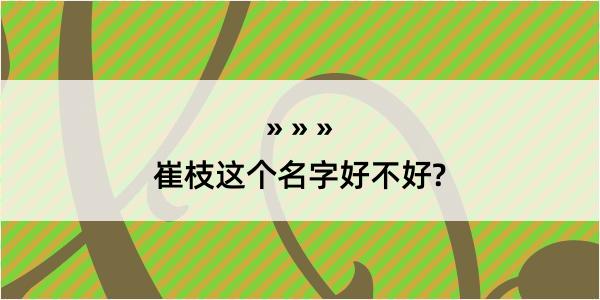 崔枝这个名字好不好?