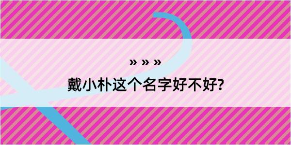 戴小朴这个名字好不好?