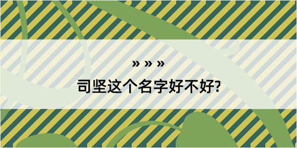 司坚这个名字好不好?