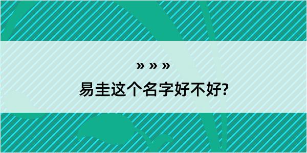 易圭这个名字好不好?