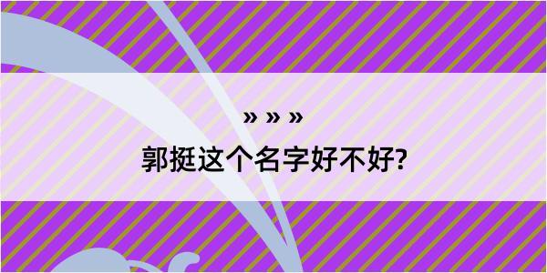 郭挺这个名字好不好?