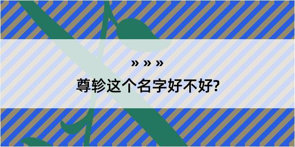 尊轸这个名字好不好?