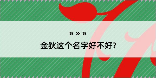 金狄这个名字好不好?