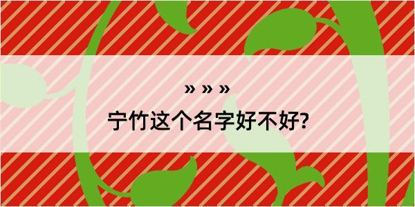 宁竹这个名字好不好?