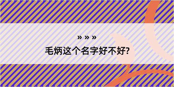 毛炳这个名字好不好?