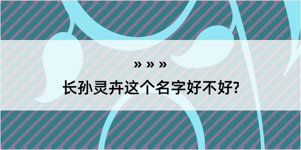 长孙灵卉这个名字好不好?