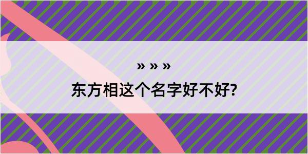 东方相这个名字好不好?