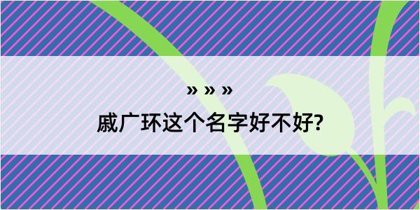 戚广环这个名字好不好?