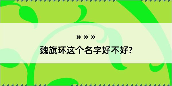 魏旗环这个名字好不好?