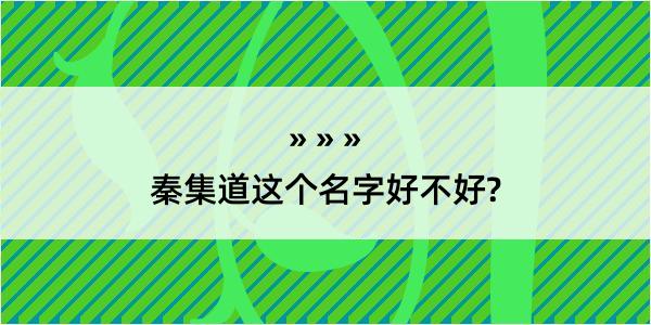 秦集道这个名字好不好?