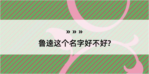 鲁逵这个名字好不好?