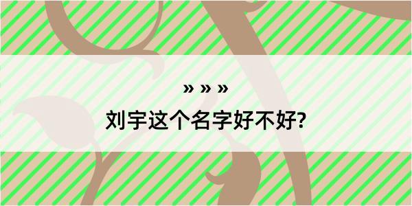 刘宇这个名字好不好?