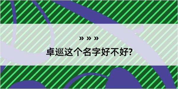 卓巡这个名字好不好?