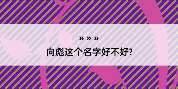 向彪这个名字好不好?