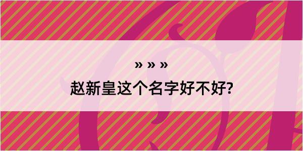 赵新皇这个名字好不好?