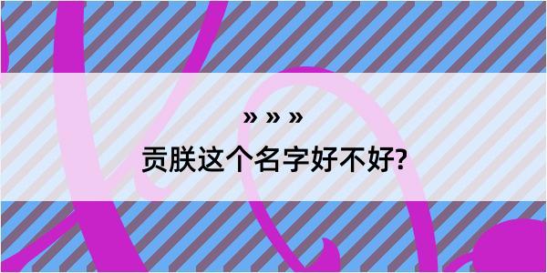 贡朕这个名字好不好?