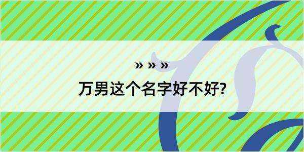 万男这个名字好不好?