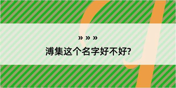 溥集这个名字好不好?