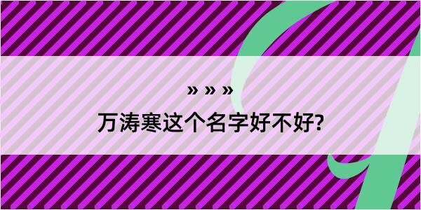 万涛寒这个名字好不好?