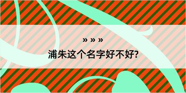 浦朱这个名字好不好?