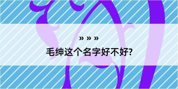 毛绅这个名字好不好?