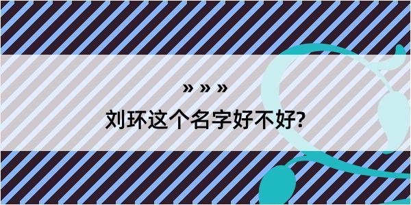 刘环这个名字好不好?