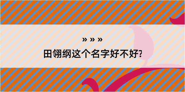 田翎纲这个名字好不好?