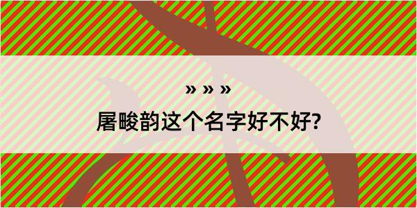 屠畯韵这个名字好不好?