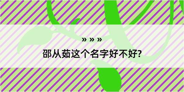 邵从茹这个名字好不好?