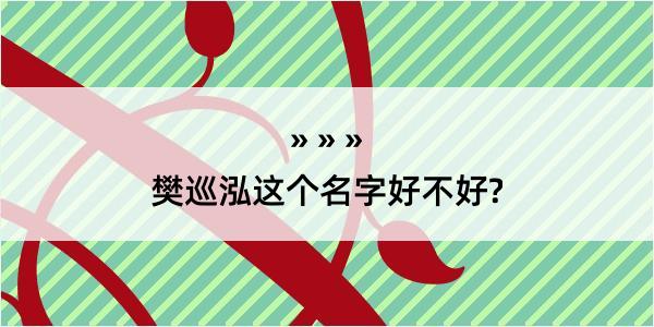 樊巡泓这个名字好不好?