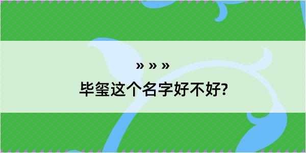 毕玺这个名字好不好?