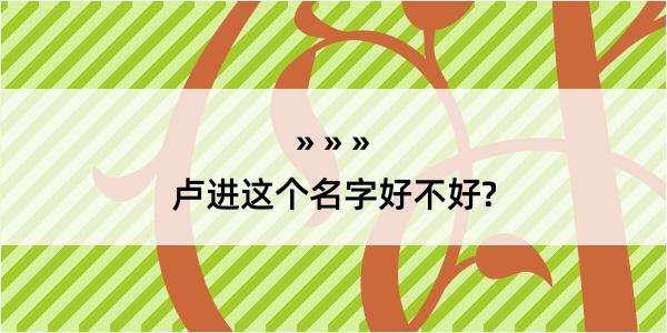 卢进这个名字好不好?