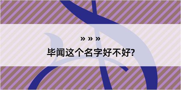 毕闻这个名字好不好?