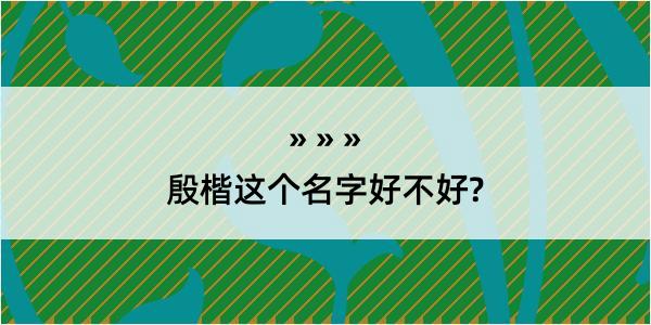 殷楷这个名字好不好?