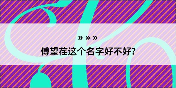 傅望荏这个名字好不好?