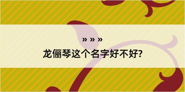 龙俪琴这个名字好不好?