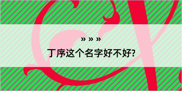 丁序这个名字好不好?