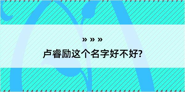 卢睿励这个名字好不好?