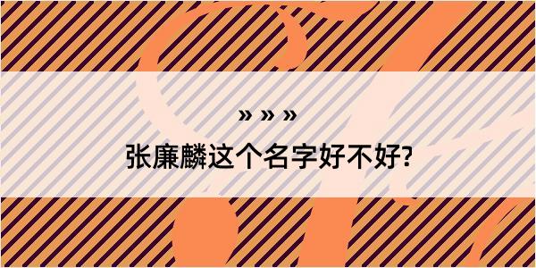 张廉麟这个名字好不好?