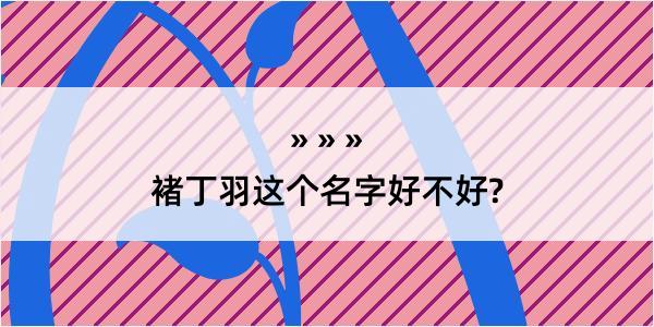 褚丁羽这个名字好不好?