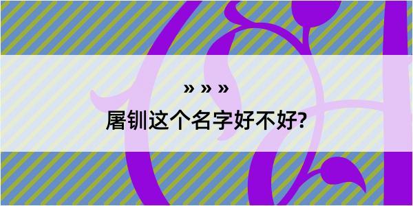 屠钏这个名字好不好?