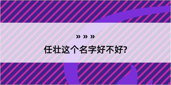 任壮这个名字好不好?