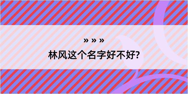 林风这个名字好不好?