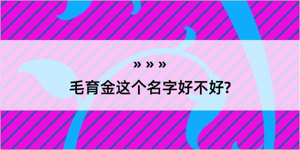 毛育金这个名字好不好?