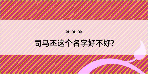 司马丕这个名字好不好?