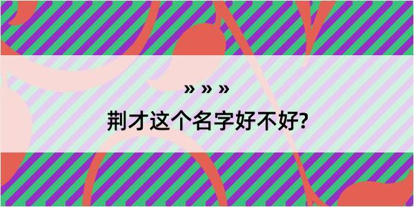 荆才这个名字好不好?