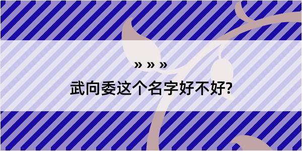 武向委这个名字好不好?